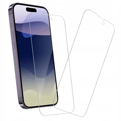 Zaščitno kaljeno steklo 9H za iPhone 14 Pro, 3D ukrivljeno, komplet 2 kosov, odporno na praske in prstne odtise
