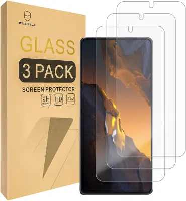 Zaščitno kaljeno steklo za Xiaomi Poco F5, trdota 9H, visoka prosojnost, komplet 3 kosov, zaščita zaslona proti praskam