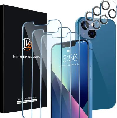 Komplet 3x zaščitno kaljeno steklo 9H in zaščita kamere za iPhone 13 Pro Max / 14 Max / 14 Plus, HD prozorno