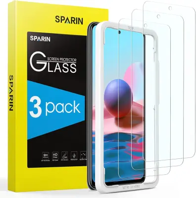 Zaščitno kaljeno steklo 9H za Xiaomi Redmi Note 10 / 10S, ultra tanko, visoka odzivnost, komplet 3 kosov