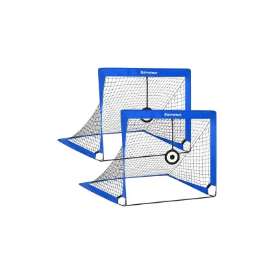 Nogometni gol komplet 2 kosa 90x120x90 cm modra
