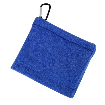 Brisalna krpa za golf žogice s sponko Blue