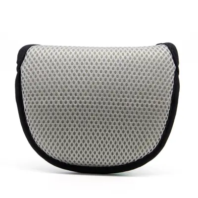 Mesh Semicircle Golf Putter Head Cover - Breathable Nylon Mesh Putter Protector Gray