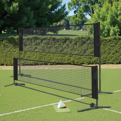 Badmintonska mreža 500x103 cm črna nastavljiva