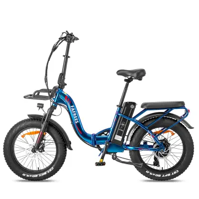 Zložljivo mestno električno kolo Fafrees F20 Max, nizek korak, 48V 30Ah Samsung celice, aurora modra
