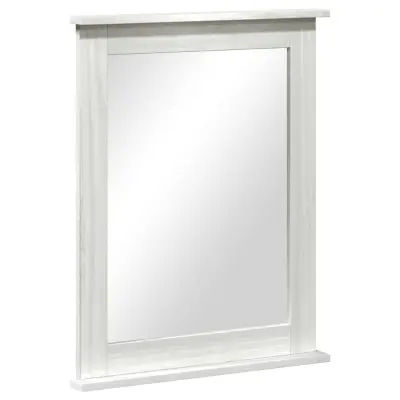 vidaXL Ogledalo VIGO Antik bela 55,5 x 5 x 70 cm Trdna borovina