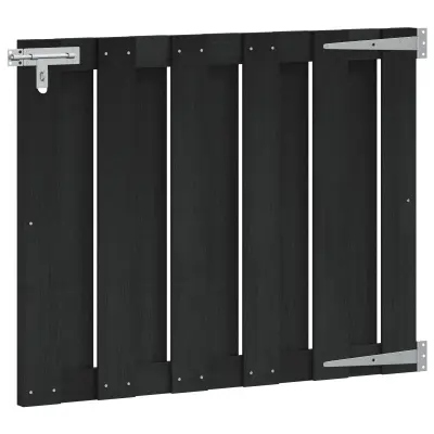 vidaXL Vrtna vrata 100 x 80 cm WPC in aluminij Črna
