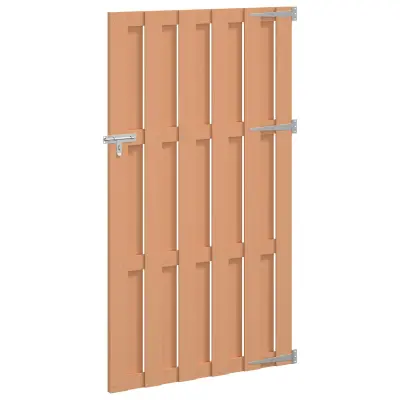 vidaXL Vrtna vrata 100 x 180 cm WPC in aluminij Rjava