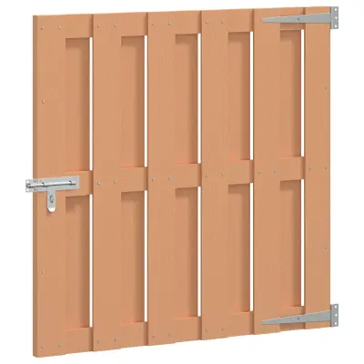 vidaXL Vrtna vrata 100 x 100 cm WPC in aluminij Rjava