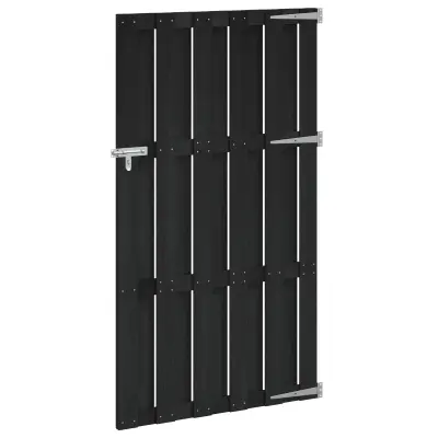 vidaXL Vrtna vrata 100 x 180 cm WPC in aluminij Črna