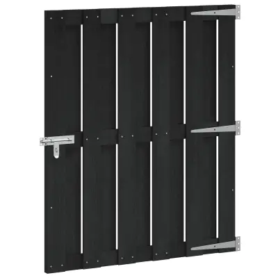 vidaXL Vrtna vrata 100 x 112 cm WPC in aluminij Črna