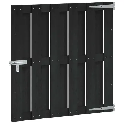 vidaXL Vrtna vrata 100 x 100 cm WPC in aluminij Črna