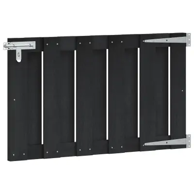 vidaXL Vrtna vrata 100 x 60 cm WPC in aluminij Črna