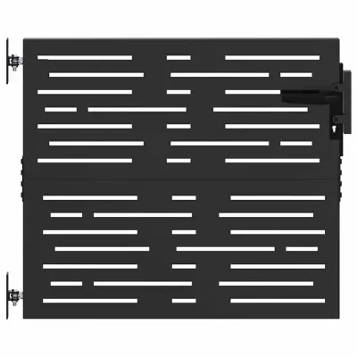 vidaXL Vrtna vrata Črna 85 x 100 cm Jeklo s prašnim premazom