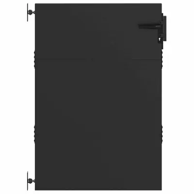 vidaXL Vrtna vrata Črna 85 x 150 cm Jeklo s prašnim premazom