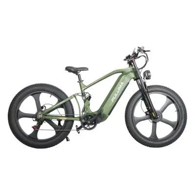 Električno kolo PULUMA PE900, dvojni motor, baterija 52 V 20 Ah, 26-palčno debelo kolo, zeleno