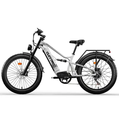 CLEYTRO ES7 Fat električno kolo, 48V 18Ah odstranljiva baterija, 26", bela