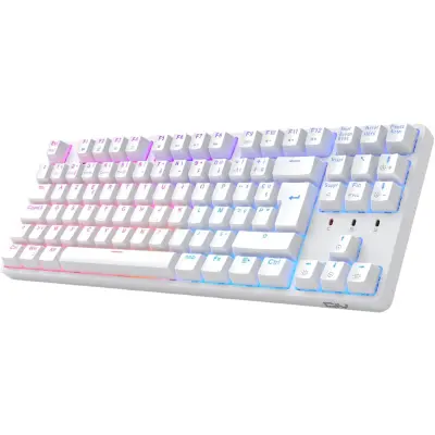 Mehanska igralna tipkovnica TKL CIY Hot-Swap AZERTY žična RGB zamenljiva stikala, bela