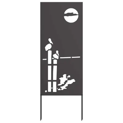 vidaXL Zaslon za zasebnost v vrtu Črna 50 x 140 cm Mnogi jeklo