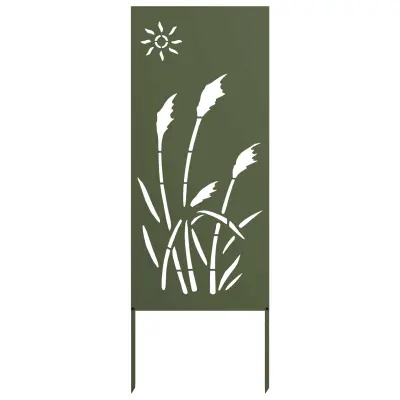 vidaXL Zaslon za zasebnost v vrtu Ureznine Olivno zelena 50 x 140 cm