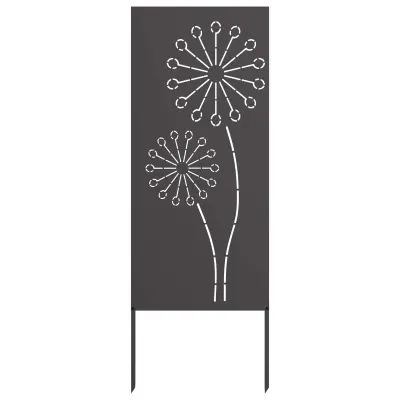 vidaXL Zaslon za zasebnost v vrtu Črna 50 x 140 cm Mnogi jeklo