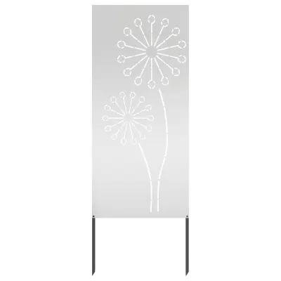 vidaXL Zaslon za zasebnost v vrtu srebrna 50 x 140 cm Pocinkano jeklo