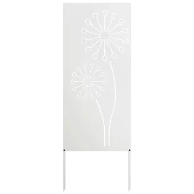 vidaXL Zaslon za zasebnost v vrtu Bela 50 x 140 cm Mnogi jeklo