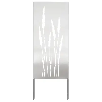 vidaXL Zaslon za zasebnost v vrtu srebrna 50 x 140 cm Nerjaveče jeklo
