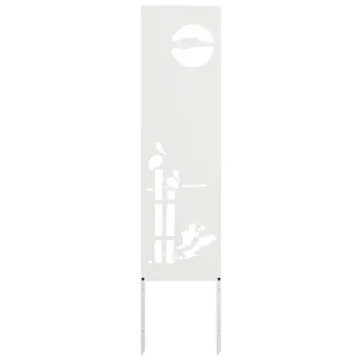 vidaXL Zaslon za zasebnost v vrtu Bela 32 x 140 cm Mnogi jeklo