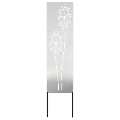 vidaXL Zaslon za zasebnost v vrtu srebrna 32 x 140 cm Nerjaveče jeklo