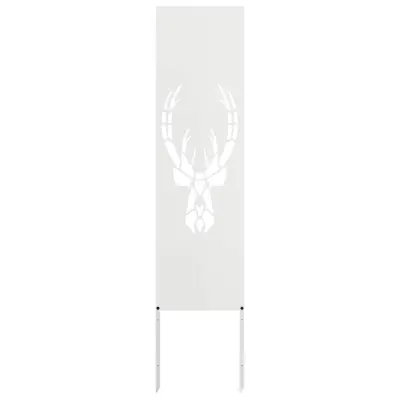vidaXL Zaslon za zasebnost v vrtu Bela 32 x 140 cm Mnogi jeklo