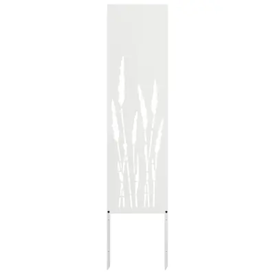 vidaXL Zaslon za zasebnost v vrtu Bela 32 x 140 cm Mnogi jeklo