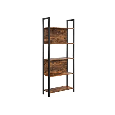 Knižna omara 5 polic 62x24x165 cm rjava
