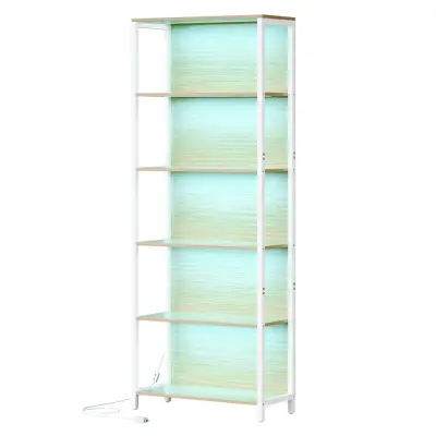Polica za knjige 6 nivojev 30,3x60x178,6 cm Bež