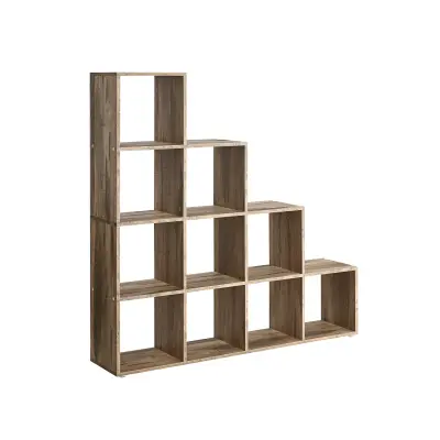 Knjigarna 10 predelkov 29x129,5x129,5 cm rjava