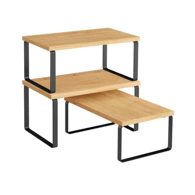 Komplet začimbnikov 3-delni 29,7x19,5x15,8 cm Črna Bež