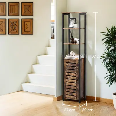 Visoka omara 37x30x167 cm rjava
