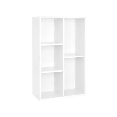 Knjižna omara 5 predelkov 50x80x24 cm Bela