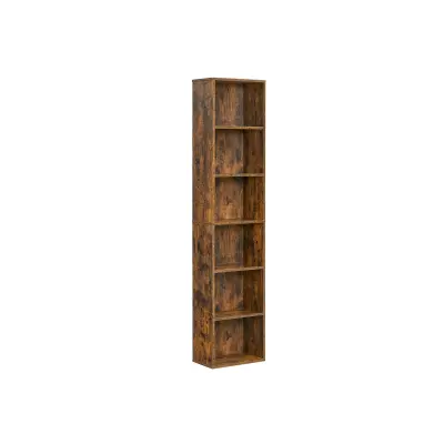Knjižna omara 6 polic 40x24x178,5 cm rjava