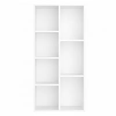 Knjižna omara 7 predelkov 50x24x106 cm Bela