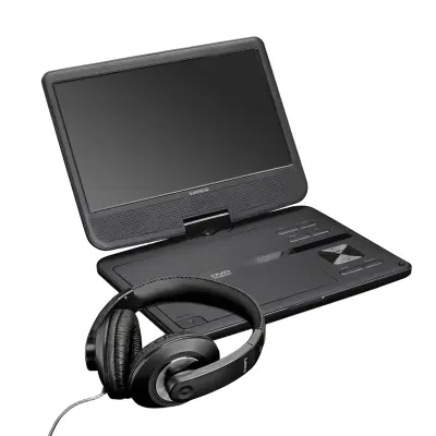 Lenco, Prenosni DVD predvajalnik 10" z USB / SD / Jack 3.5mm priključkom večjezičen, Črna