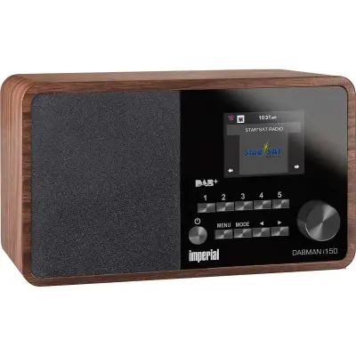Imperial, Kompaktni hibridni radio DAB+ / FM / internet DABMAN i150 Wood Look, Rjava