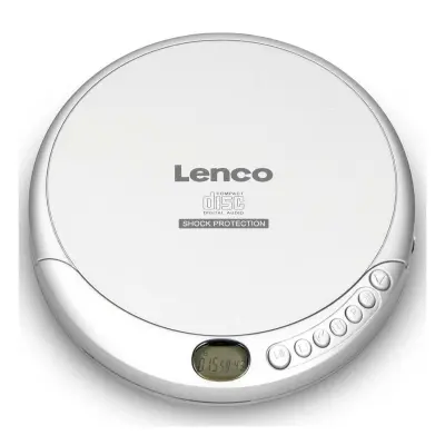 Lenco, Prenosni predvajalnik CD, CD-R/RW, MP3 z zaščito pred udarci, Srebrna