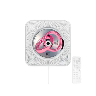 Stenski CD predvajalnik Cancale z daljinskim upravljalnikom Bluetooth 5.0 FM radio, Bela