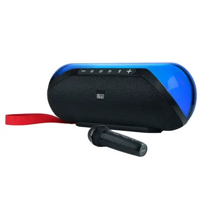 BigBen, 50W svetleč Bluetooth zvočnik 180° z mikrofonom in trakom za prenašanje, Črna