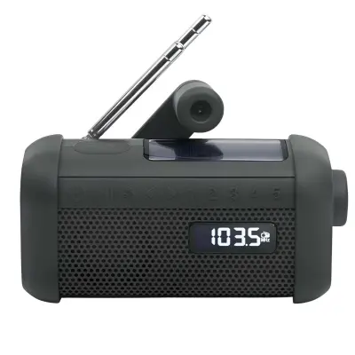 Muse, Radio na ročni pogon / solarni Bluetooth s svetilko, model MH-08MB, Črna