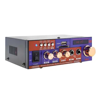 Večfunkcijski stereo avdio ojačevalnik Bluetooth USB SD FM, Vijolična