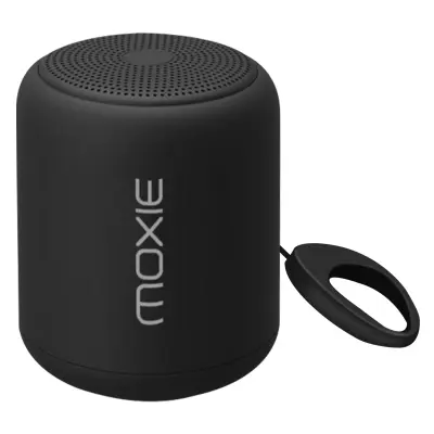 Moxie, Vodoodporen prenosni zvočnik Bluetooth z 12-urnim delovanjem baterije, Črna