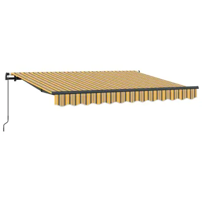 vidaXL Retraktilna tenda Rumena 350 x 200 cm blago