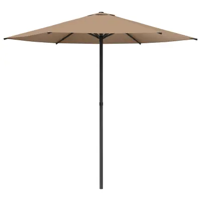 vidaXL Vrtni dežnik 230 x 230 cm Poliester Pravokotna Taupe